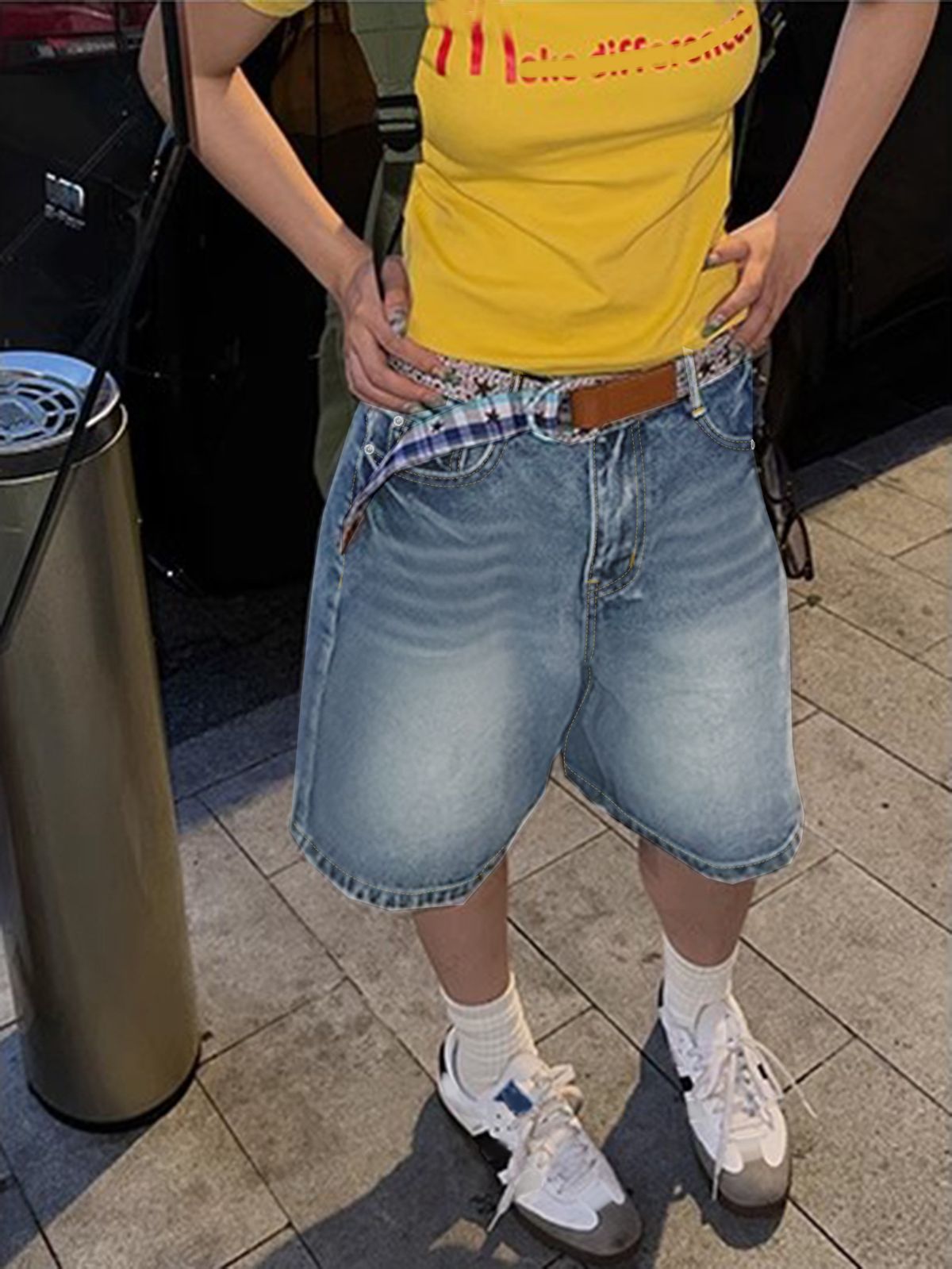 Women's Clothing Women's Retro Denim Shorts Loose Casual Wide Leg Mid-Length Five Point For Formal & Casual For Women_ecoleips.com