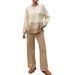 DiYun European And American Vacation Casual Style Color-Block Striped Straight Two-Piece Women's Suit 2025_ecoleips.com