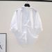 Fashion Design Twist Hollow Backless Summer Back Split Shirt Women Loose Pleated Short Sleeve Top_ecoleips.com