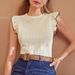 Women's French Style Elegant High End Versatile T-Shirt Solid Color Top Fashion Clothing_ecoleips.com