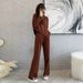 Women's Clothing New Leisure Temperament Fashion Suit Lazy Style Retro Loose Slim Sweater Sweatpants Two Piece Suit Female Trend_ecoleips.com