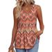 2025 European And American Cross-Border Summer Women's Vest Hot New Printed Wrinkled T-Shirt_ecoleips.com