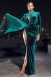 Women's high neck sexy evening gown_ecoleips.com
