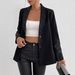 Cross-Border Foreign Trade European And American New Style Black Elegant Fashion Small Blazer Long Sleeve Sequin_ecoleips.com