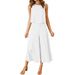2023 New European American Women's Summer 2-Piece Outfit: Round Neck Top And Short Solid Color Wide-Leg Pants Set_ecoleips.com