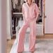 Women's Clothing New Casual V Neck Long Sleeved Loose Top Wide Leg Pants Two Piece Set_ecoleips.com