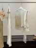 Lace Splicing V-neck Vest Wide-leg Pants Set Women's Summer 2026 Temperament Hollow Lace Two-piece Set_ecoleips.com