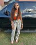 Women's Clothing Autumn New Style Stitching High Waist Camouflage Pocket Street Fashion Pants_ecoleips.com