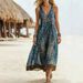 Summer Women's Leopard Print Casual Dress Sleeveless V Neck Dress for Women's Clothing_ecoleips.com