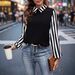 Aria Basics Aria Basics In-stock Cross-border Women's Clothing, European And American Style Casual Turn-down Collar Striped Plaid Long-sleeve_ecoleips.com