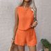 Women's Fashion Casual Vest And Shorts Set European And American Style Independent Website Hot Selling Cross Border Clothing_ecoleips.com