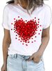 European And American Cross-border Foreign Trade Wholesale Clothing, Simple Heart-shaped Round Neck Plus-size_ecoleips.com