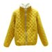 "Quilted Sherpa-Lined Jacket – Oversized Puffer Coat With Stand Collar For Women (Green/Blue/Pink, M-3XL)"_ecoleips.com