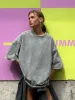 Bornladies 100% Cotton Retro T-shirt Men Women Vintage Short-sleeve Wax Printing T Shirts Solid Color Hip Hop Loose Tees_ecoleips.com