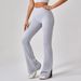 Women's Clothing Summer New High Waist Tight Nude Hip Lift Yoga Flared Pants Women Dance Fitness Outdoor Sports Split Trousers_ecoleips.com