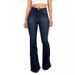 European and American foreign trade high waisted bootcut jeans for women in spring and autumn, wide legged, slim, long and flared pants for summer_ecoleips.com