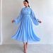 Women's Clothing New Products Temperament Half Turtleneck Zipper Long Sleeve Pleated Swing Medium Length Fairy Dress For Women_ecoleips.com
