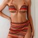 Women's Sexy Lace-Up Two-Piece Swimsuit Bikini Set New Style European And American Foreign Trade Swimwear_ecoleips.com