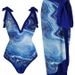 Vintage High-Cut One-Piece Swimsuit For Women - Tummy Control Slimming Bathing Suit With Modest Coverage, Floral & Tropical Prints_ecoleips.com