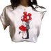 New Cross-border Women's Heart-print Letter T-shirt, Casual And Cute Short-sleeve Clothing_ecoleips.com