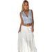 Women's Clothing Fashion Casual Denim Vest Women's Small Vest_ecoleips.com