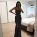 Women's Clothing Suspender Sexy Split Fishtail Dress Female R Temperament Slim Dress Long Skirt_ecoleips.com