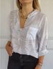 Women's Clothing Loose Casual Long Sleeved Printed Pocket Shirt_ecoleips.com