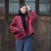 girl 2021 Autumn Winter New Women's Coat Artistic Retro Button Padded Top Linen Short Cotton Jacket_ecoleips.com