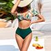 Women's Clothing Metal High Waist Fashion Hot Style Bikini Flying Edge Swimsuit_ecoleips.com