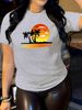 Summer Fashion T-Shirt Trendy Loose Fit Casual Short Sleeve Printed Top-824_ecoleips.com