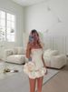 Trendy Asymmetrical Ruffle Hem Bodycon Dress – Floral Peplum Waist & Fitted Mini Silhouette For Night Out & Party_ecoleips.com