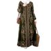 Women's Comfortable Breathable Printed Maxi Dress Southeast Asian Style Cross Border Exclusive Summer Wear Regular Fit_ecoleips.com