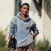 Women's Clothing Oversized Denim Hoodie Jacket For Women – Streetwear Casual Coat With Hood (Blue, Black)_ecoleips.com