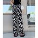 Summer Korean Style Digital Print Straight Leg Casual Pants Trendy Slimming Men's Wear for Couples 2026_ecoleips.com