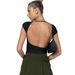 European And American Fashion Y2K Summer Sexy Backless Nylon Moisture-wicking Breathable Short-sleeve Slim-fit Bm Top_ecoleips.com