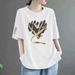 Women's Clothing Retro Burgundy T-Shirt Short Sleeved Round Neck Shoulder Design Unique And Stylish For Mothers Perfect For Summer Women's Top_ecoleips.com