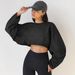 2025 Cross-Border Crop Round Neck Sweatshirt European And American Women's Fashion Short Sports Base Shirt T-Shirt_ecoleips.com