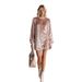Women's Velvet Short Dress Velvet A-Line Midi Dress With Flounce Sleeves (Pink/Purple/Khaki/Olive, S/M/L/XL/XXXL)_ecoleips.com