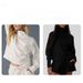 Women's High Neck Waffle Knit Pullover Long Sleeve Sweatshirt Casual Sports Pants Set Versatile Loose Fit Autumn Winter_ecoleips.com