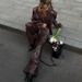 . 2026 Spring Autumn New Vintage Green Collar Jacket With Belt And High-Waisted Leather Pants Fashion Set For Women_ecoleips.com