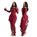 Women's Clothing New Style Tube Top Similar Irregular Dress Solid Color Long Skirt Female_ecoleips.com