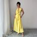 Women's Clothing Elegant French Style Women's Halter Neck Dress European American Style Spring Summer For Formal & Casual_ecoleips.com