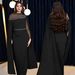 Women's Clothing Splicing Heavy Hot Diamond Beading Fashion Cape Sleeve Evening Dress_ecoleips.com