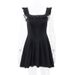 Black Square Neck Suspender Dress Sexy French Ruffle Lace Patchwork 2024 European American Cross Border Wholesale Women's Clothing_ecoleips.com