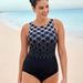 Plus Size One-Piece Swimsuit For Women – Full Coverage Modest Bathing Suit With Floral & Abstract Prints (L-5XL, Quick-Dry & Chlorine-Resistant)_ecoleips.com