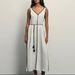 Modern Black & White Contrast Sleeveless Jumper Dress, Deep V-Neck Tie-Waist Bodycon Midi Dress For Women, Chic A-Line Shift Dress For Daily Wear_ecoleips.com