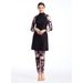 Women's Clothing Printed Swimsuit Conservative Swimsuit Sportswear Three Piece Suit_ecoleips.com