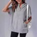 Women's Clothing Solid Color Casual Short Sleeved Hooded Sweatshirt_ecoleips.com