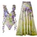Women's One Piece Swimsuit With 3D Flower Print And Tassel European American Style Clothing_ecoleips.com