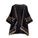 Women's Shawl Style Coat Lightweight Breathable Loose Fitting Embroidered Tassel Top Retro Stylish Resort Wear_ecoleips.com